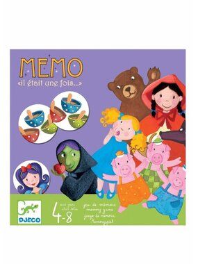New Sealed Djeco Game of Memory Memo-"Once Upon a Time" for Age 4-7 Years